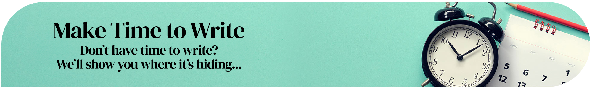 Make Time to Write page banner