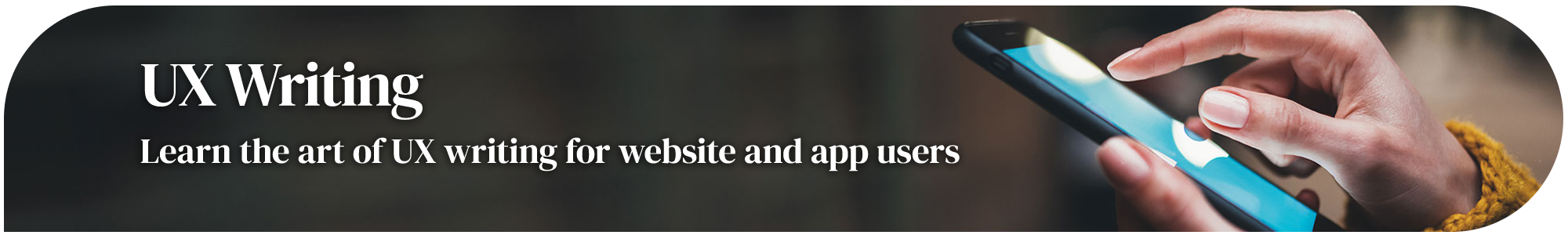 UX Writing page banner