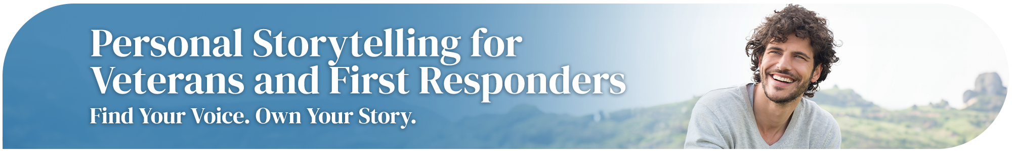 Personal Storytelling for Veterans and First Responders page banner