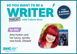 Writing Podcast Episode 686: Amy Hutton and her saucy, spooky new book, 'Ghosted' WRITER-ep-686-landscape